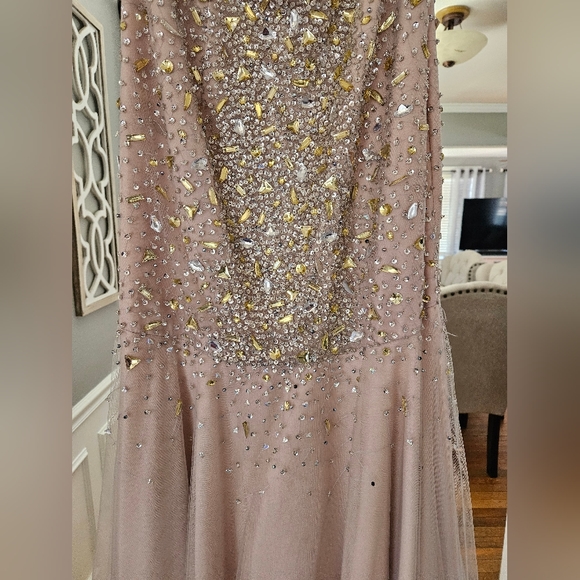 Terani Couture Prom Gown Dress, Nude Size 10 - Picture 7 of 11